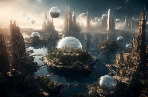 Ai Generado, Futurista, Ciudad