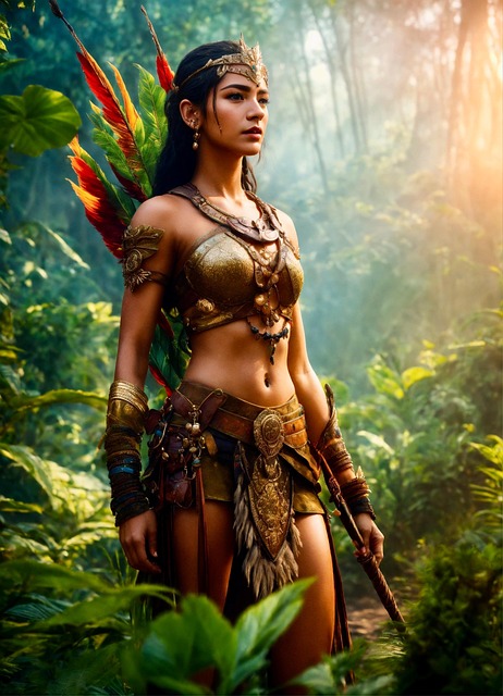 Download free HD stock image of Ai Generated Woman Free ai generated woman warrior illustration