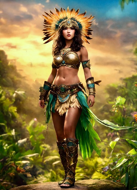Free ai generated nature woman illustration