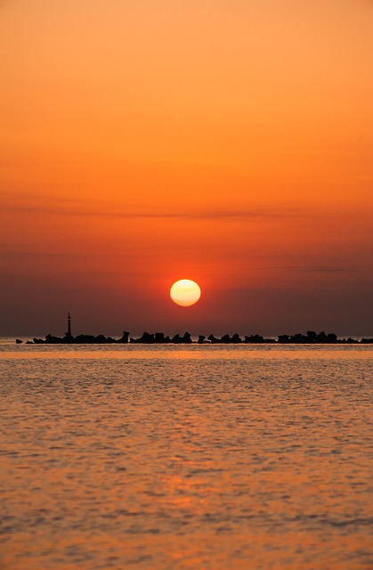 Sonnenuntergang, Meer, Sonne, Wasser