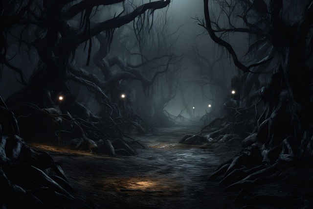 Free ai generated path forest illustration