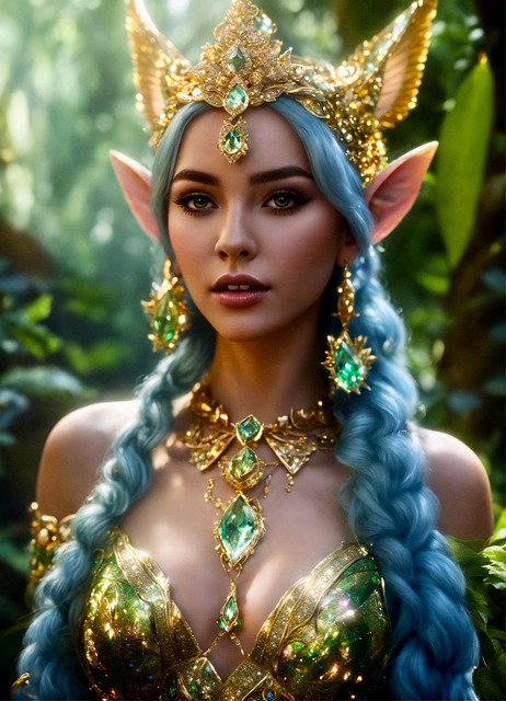 Free ai generated elf queen illustration