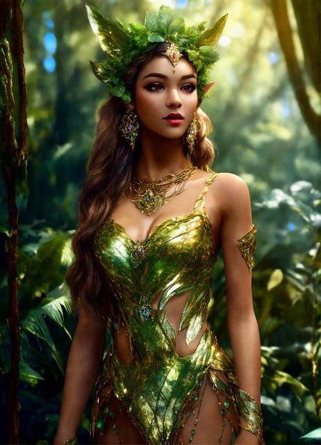 Free ai generated elf queen illustration
