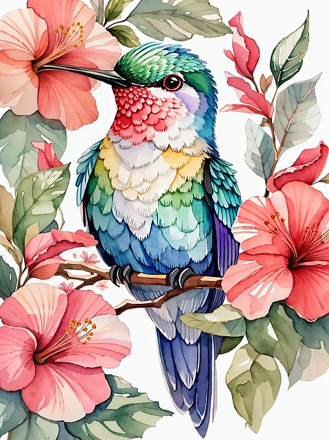 Free Ai Generated Hummingbird illustration and picture