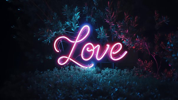 Ai Generiert, Liebe, Leuchtreklame