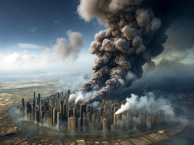 Free ai generated pollution waste illustration