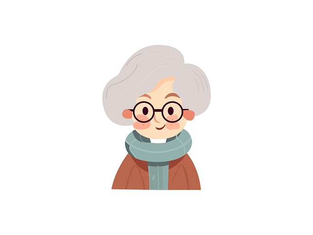 Free ai generated grandmother cartoon illustration