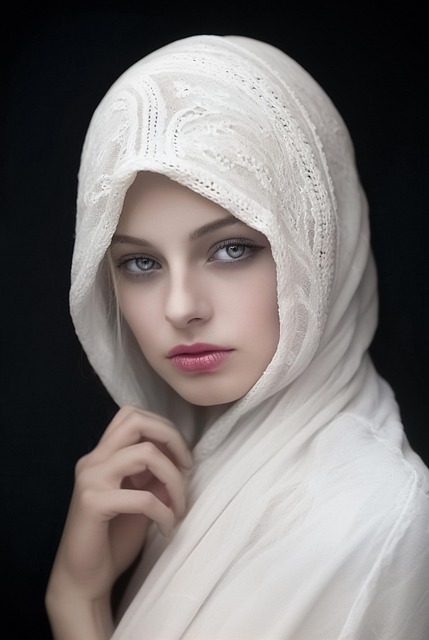 Download free HD stock image of Ai Generated Woman Free ai generated woman headscarf illustration