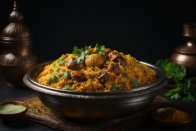 Free ai generated biryani food illustration