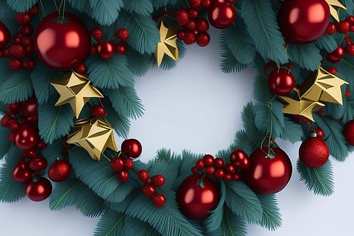 Christmas Wreath, Jul, Krans, Dekorasjon