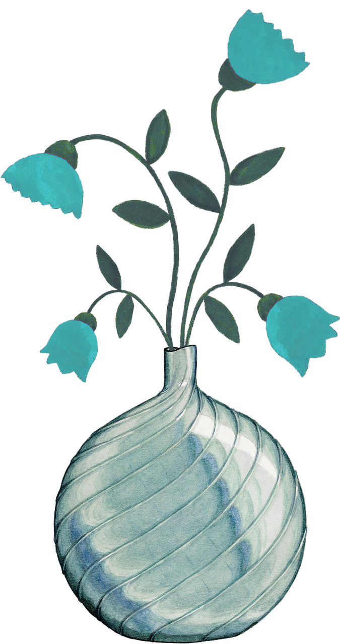 Vase Transparent Moderne 30 Cm - Motif Aquarelle Orange Feuilles - Pour Fleurs Fraîches Ou Décoratif - Plastique Incassable - Pour Intérieur