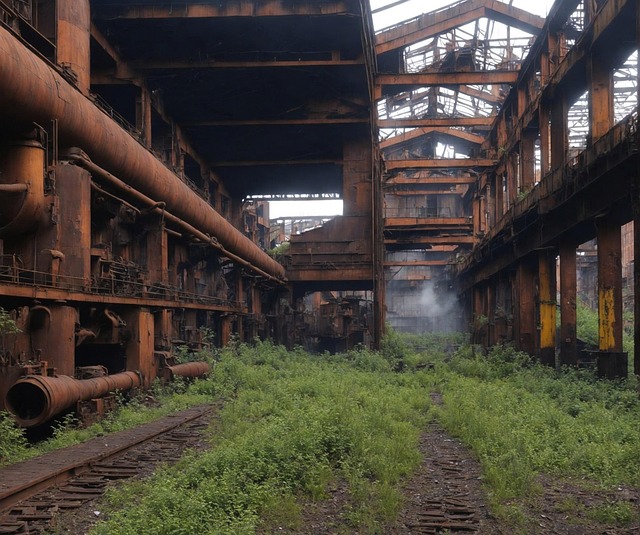 Download free HD stock image of Ai Generated Abandoned Free ai generated abandoned factory illustration