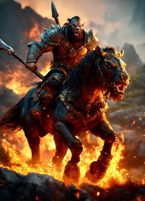 Orcs Riding Download Ai Generated Orc Creature Royalty-Free Stock Illustration ...