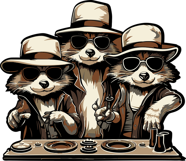Free ai generated meerkat raccoon vector