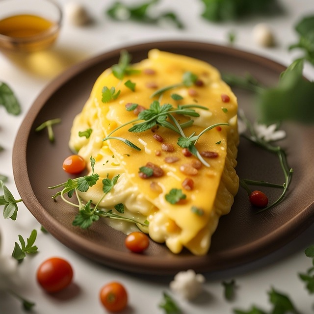 Free egg omelet dish illustration