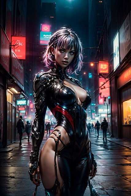 Free ai generated woman futuristic illustration