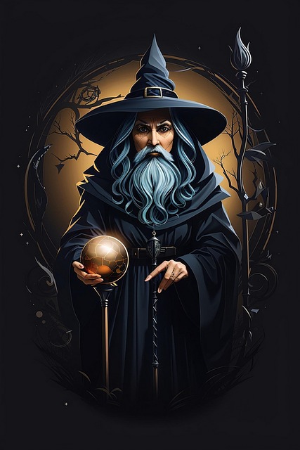 Free ai generated witcher spooky illustration
