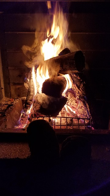 Free Blazing Fireplace photo and picture