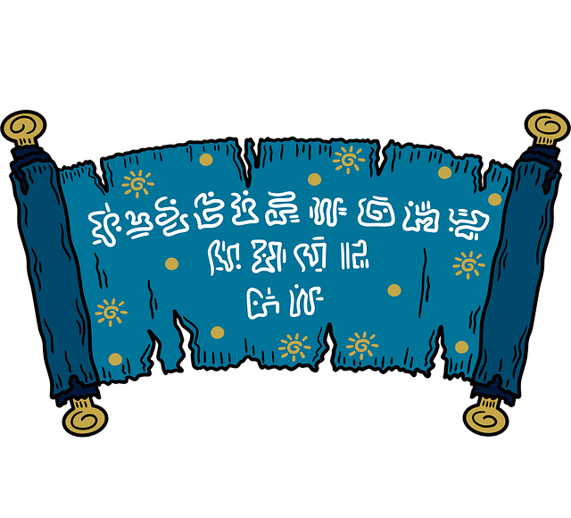 Free scroll halloween magic illustration