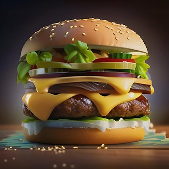 Ai Gegenereerd, Hamburger, Cheeseburger