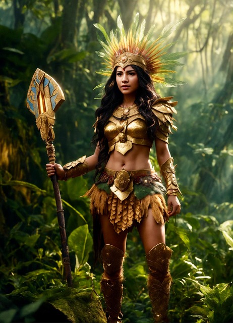 Free ai generated princess warrior illustration
