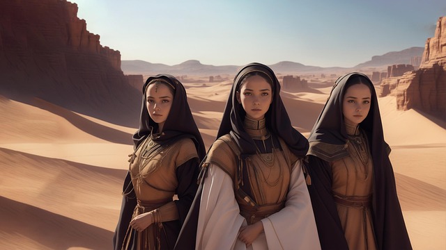 Free ai generated women sisters illustration