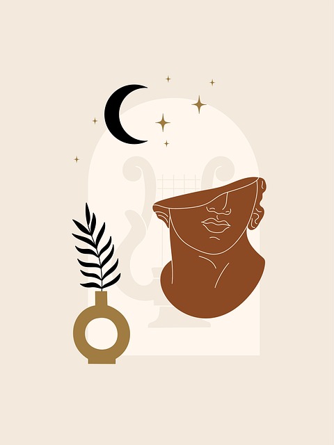Free boho bohemian art print illustration