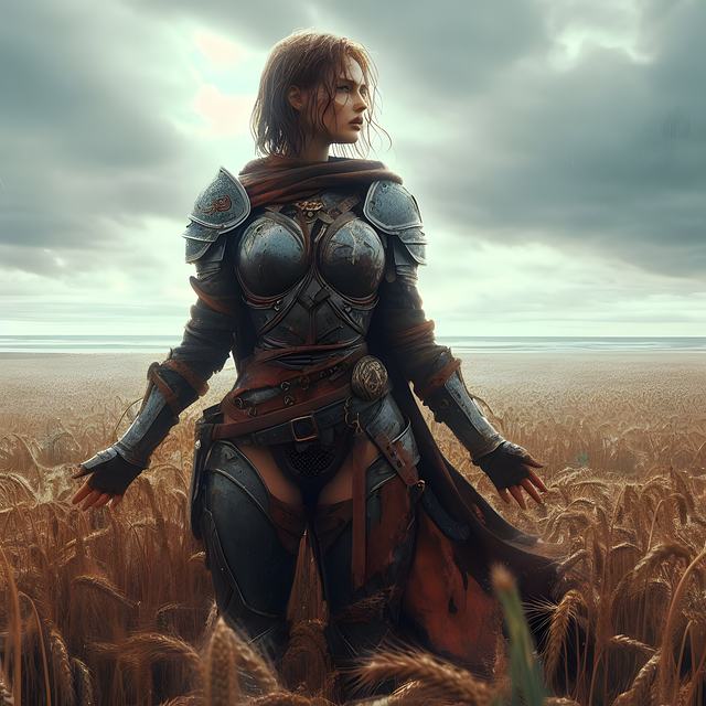 Free ai generated woman warrior illustration