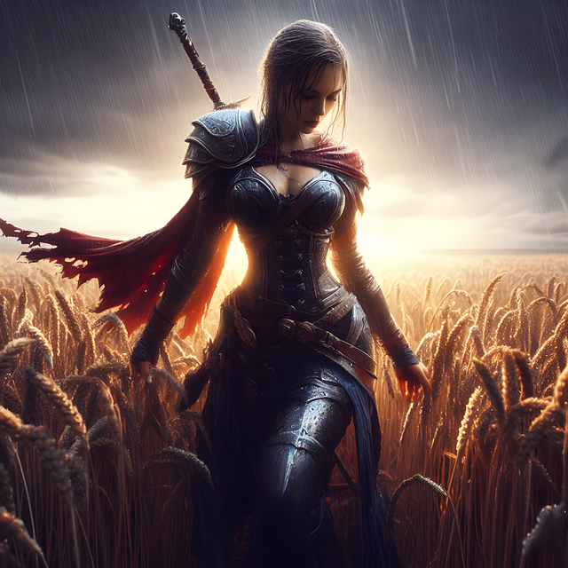 Free ai generated woman warrior illustration