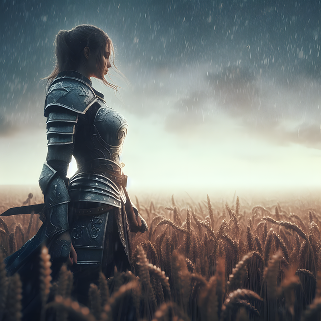 Free ai generated woman warrior illustration