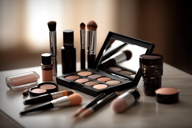 Free ai generated cosmetics make up illustration