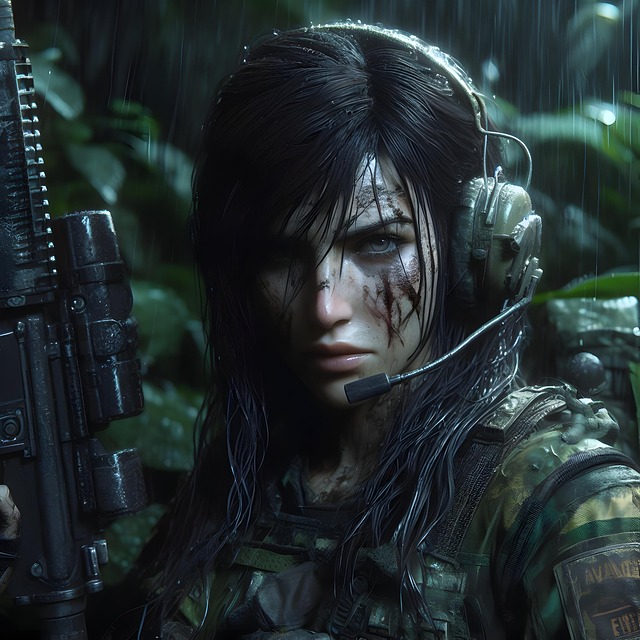 Free ai generated woman soldier illustration
