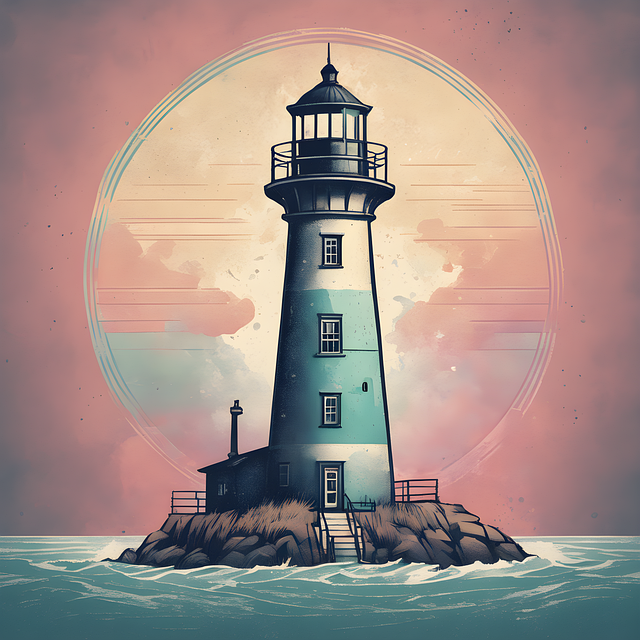 Free Lighthouse Sea illustration and picture