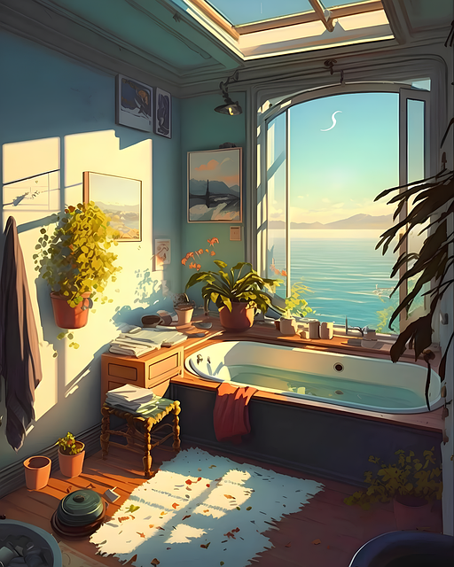 Free Ai Generated Bathtub illustration and picture