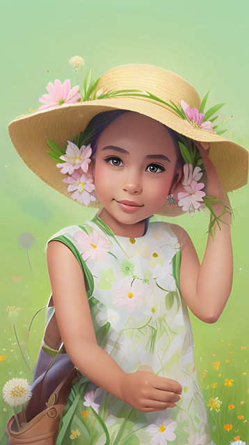 Free Ai Generated Girl illustration and picture