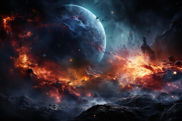 Free ai generated fantasy planets illustration