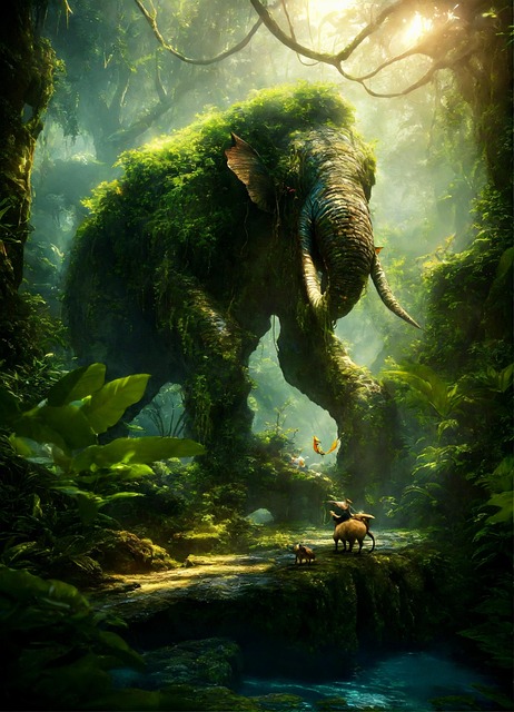 Download free HD stock image of Ai Generated Elephant Free ai generated elephant mamut illustration