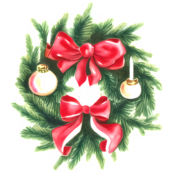 Free Christmas Wreath illustration and picture
