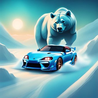 Ai Gegenereerd, Auto, Beer, Polar Bear