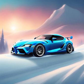 Supra, Toyota, Auto, Auto'S, Ras, Sneeuw