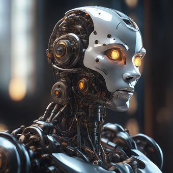 Ai Generado, Robot, Hombre, Metal