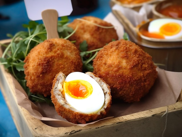 Free ai generated scotch egg dish illustration
