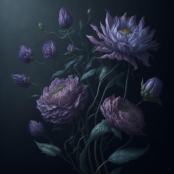 Ai Gerado, Flores, Dálias, Pétalas