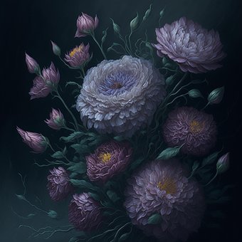 Ai Gerado, Flores, Dálias, Pétalas