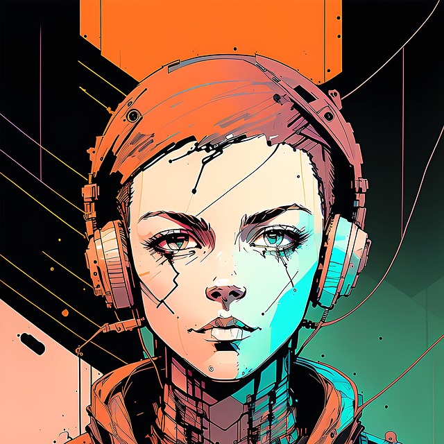 Download free HD stock image of Ai Generated Woman Free ai generated woman headphones illustration