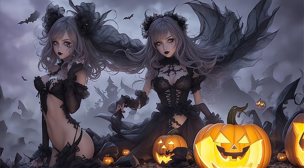 Free Halloween Girl illustration and picture