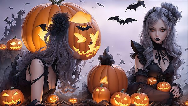 Free Halloween Girl illustration and picture