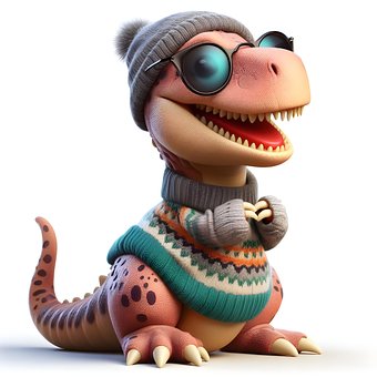 Ai Genereret, Dinosaurus, Dino, Sweater