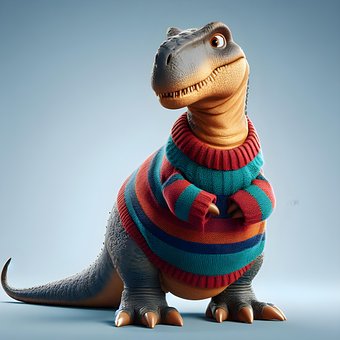 Ai Genereret, Dinosaurus, Dino, Sweater