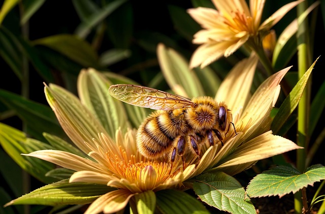 Free ai generated bee wings illustration